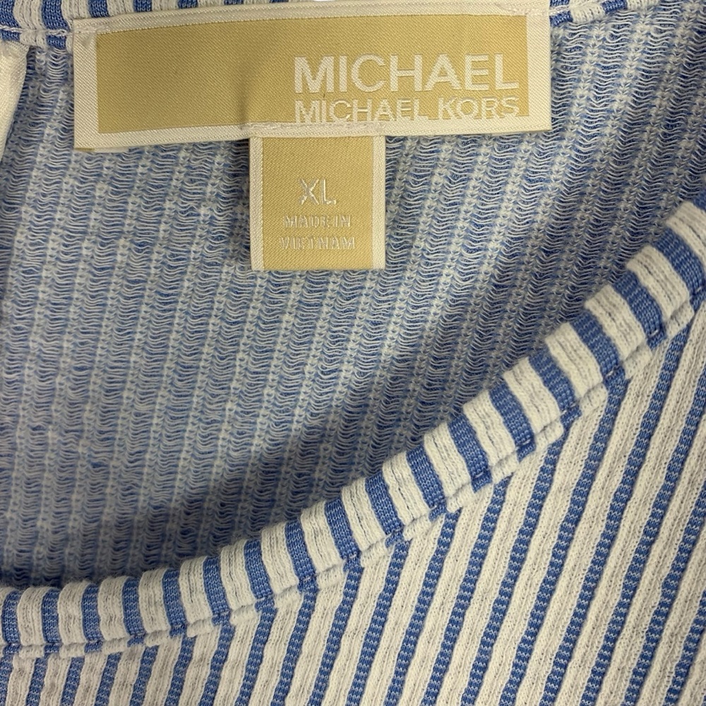 Michael Kors Sky Blue Ruffle Sleeve Mini Dress - Picture 2 of 15